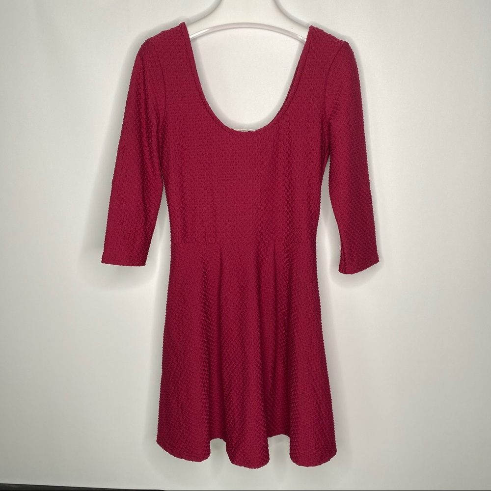Miss Selfridge scoop neck skater dress 3/4 sleeve